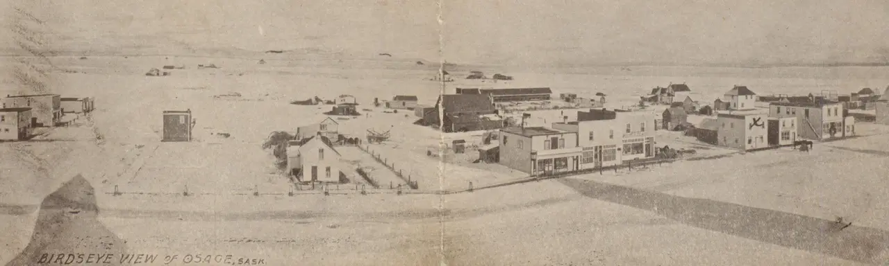 Bird's eye view of Osage, about 1910